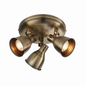 Endon Westbury 3 Light Antique Brass Spot Light simple ceiling design light