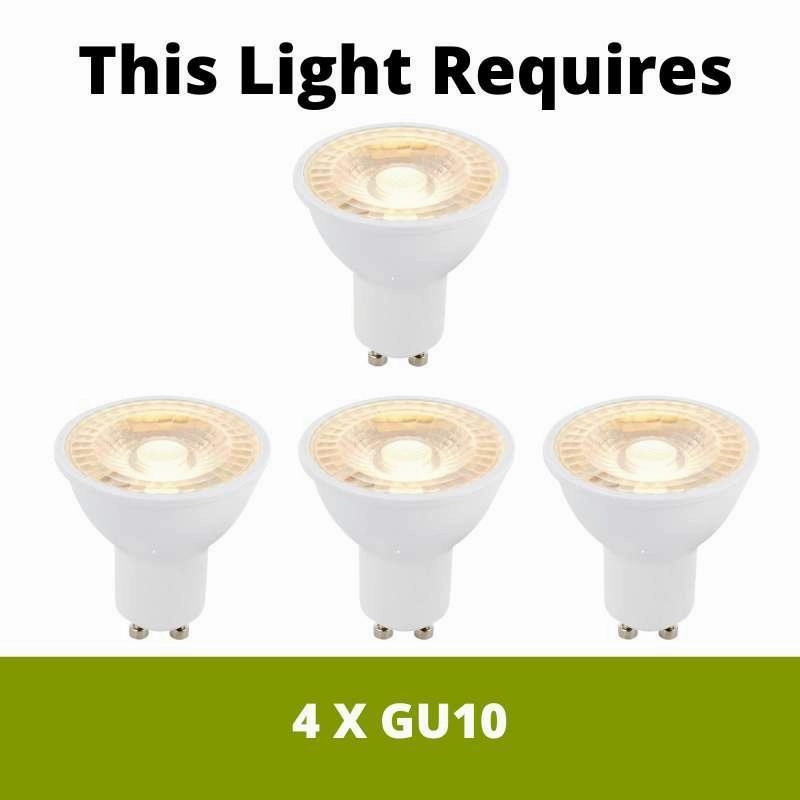 Endon Westbury Antique Brass Finish 4 Light Spot Light