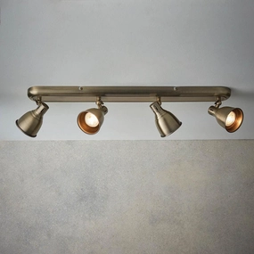 Endon Westbury Antique Brass Finish 4 Light Spot Light simple ceiling design light
