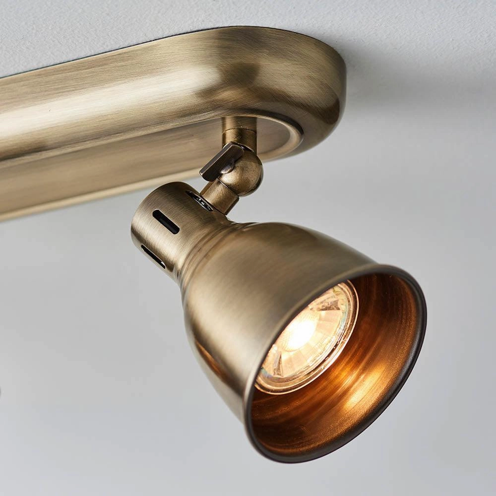 Endon Westbury Antique Brass Finish 4 Light Spot Light