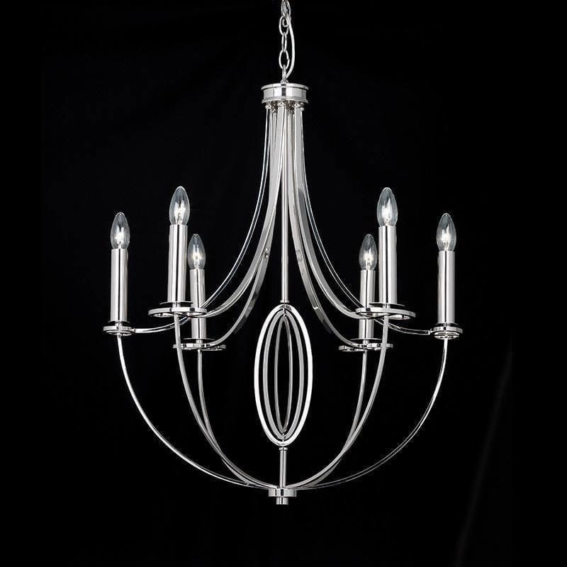 Endon Whistle Nickel Finish 6 Light Chandelier simple ceiling design light