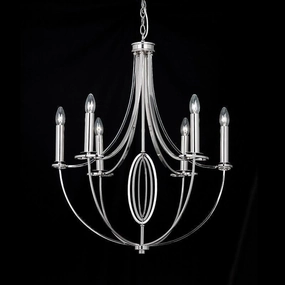 Endon Whistle Nickel Finish 6 Light Chandelier simple ceiling design light