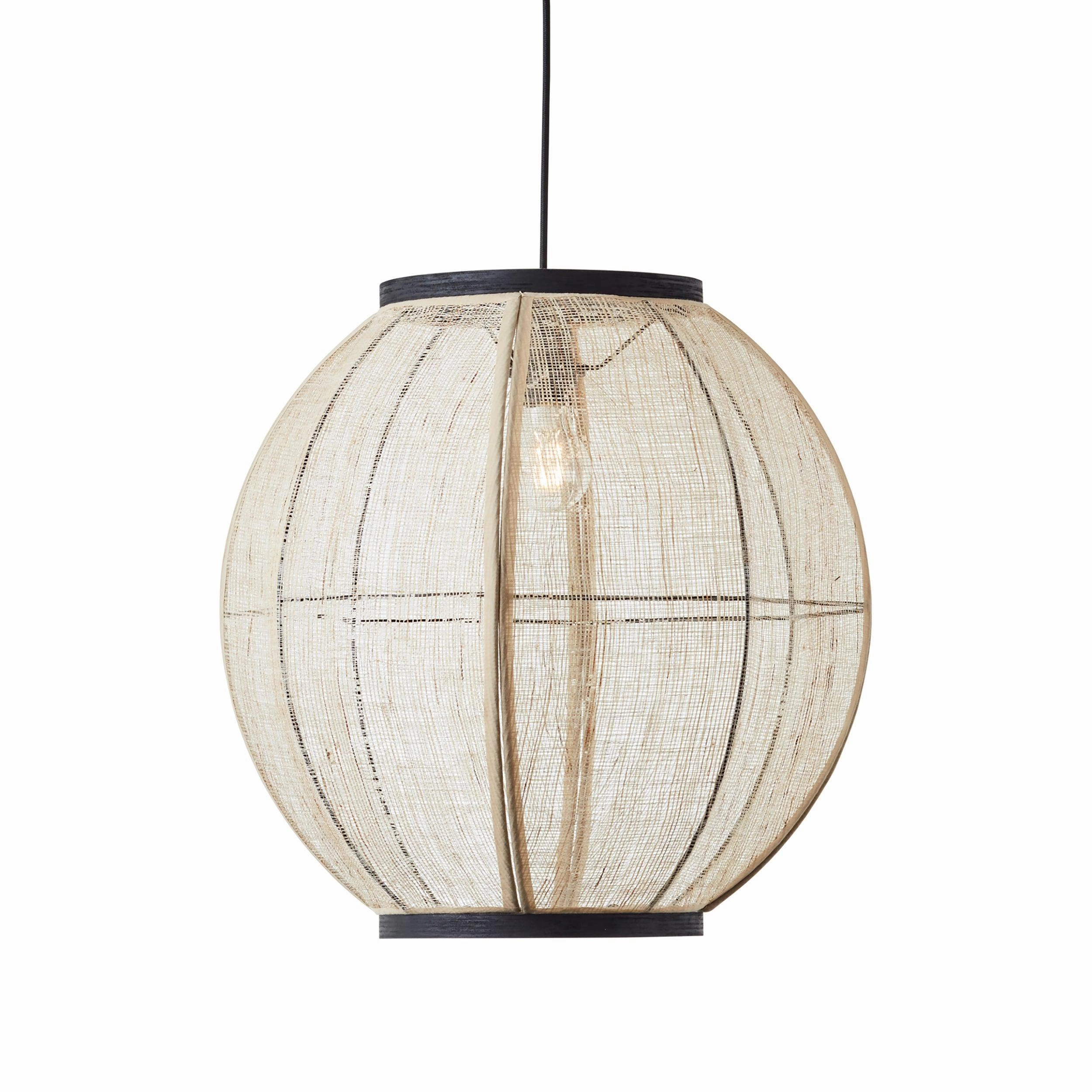 Endon Zaire Linen Adjustable Globe Ceiling Pendant minimalist ceiling light
