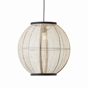 Endon Zaire Linen Adjustable Globe Ceiling Pendant minimalist ceiling light