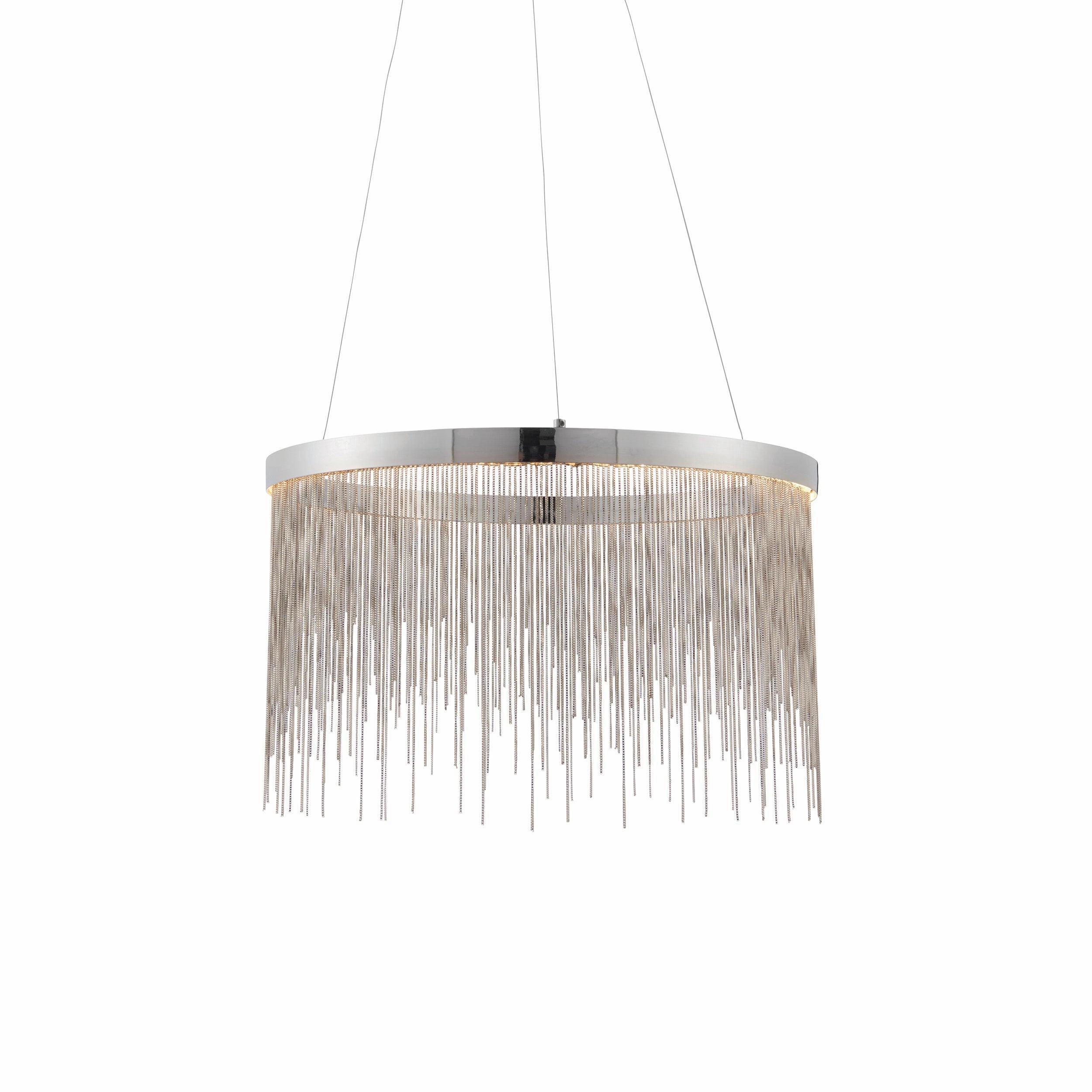 Endon Zelma 1 Light Chrome Ceiling Pendant Light