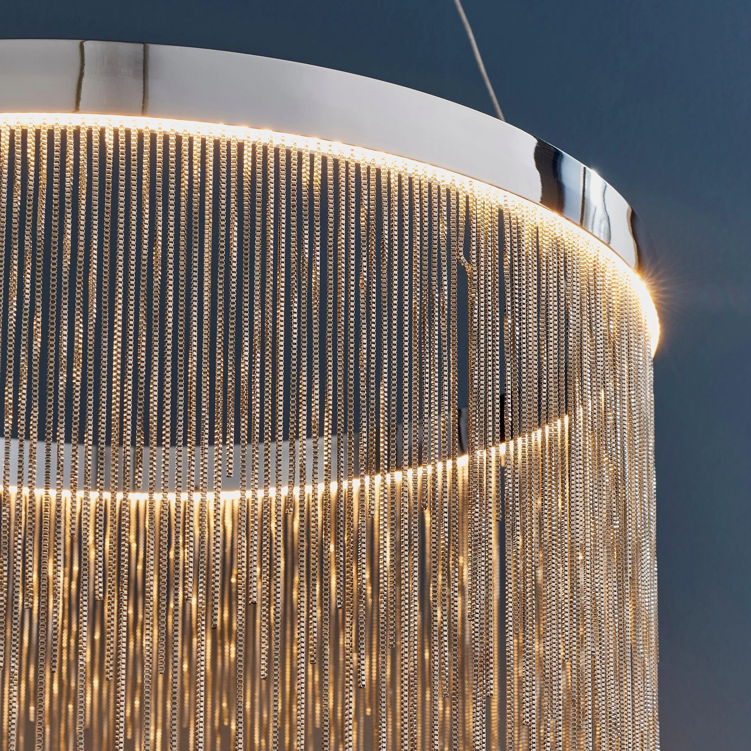 Endon Zelma 1 Light Chrome Ceiling Pendant Light