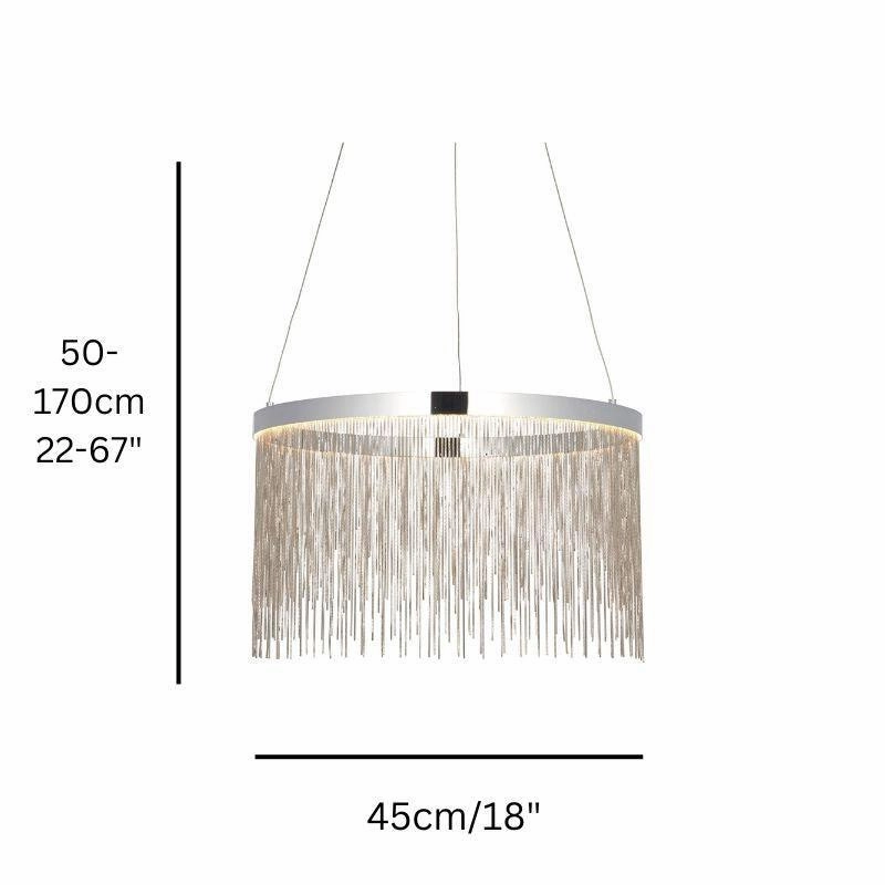 Endon Zelma CCT 1 Light Polished Chrome Ceiling Pendant