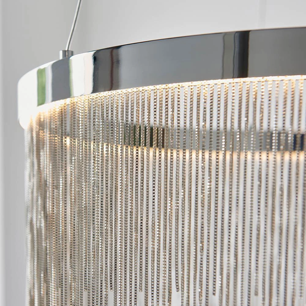 Endon Zelma CCT 1 Light Polished Chrome Ceiling Pendant