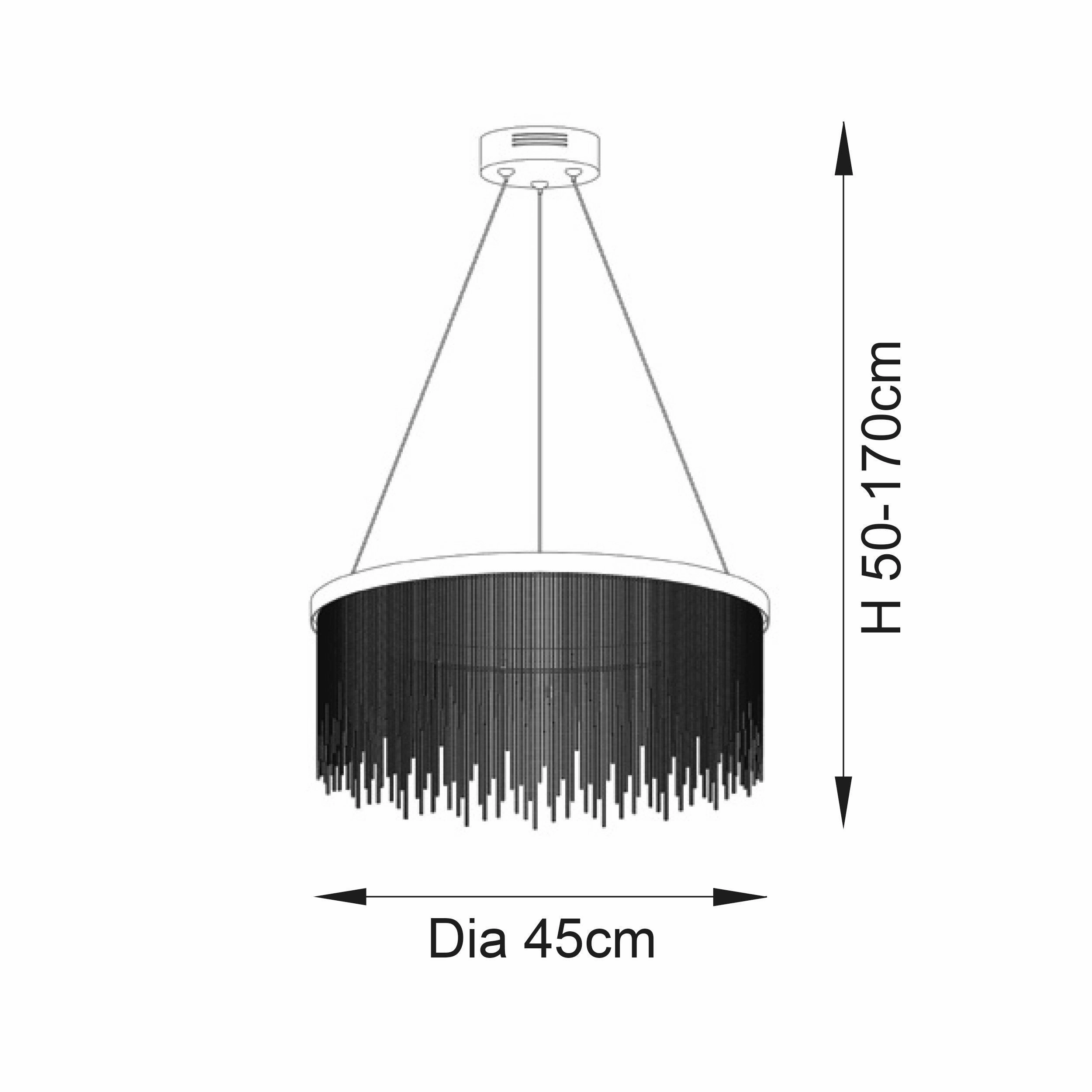 Endon Zelma CCT 1 Light Polished Chrome Ceiling Pendant