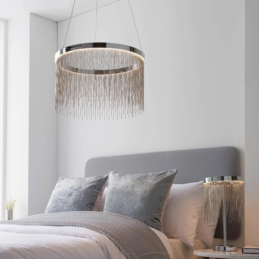 Endon Zelma CCT 1 Light Polished Chrome Ceiling Pendant