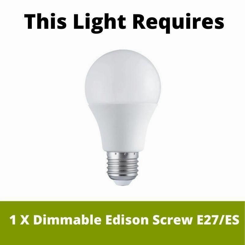 Endor 1 Light Black & Opal Glass Ceiling Pendant - 250cm