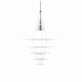 Enigma 545 - Pendel - Hvid flush mount chandelier
