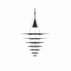 Enigma 825 - Pendel LED 3000K - Sort flush mount chandelier