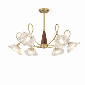 Ercole Glass Chandelier flowerpot LED lamp