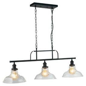 Esko 3 Light Wrought Iron & Glass Shade Bar Ceiling Light modern ceiling lamp