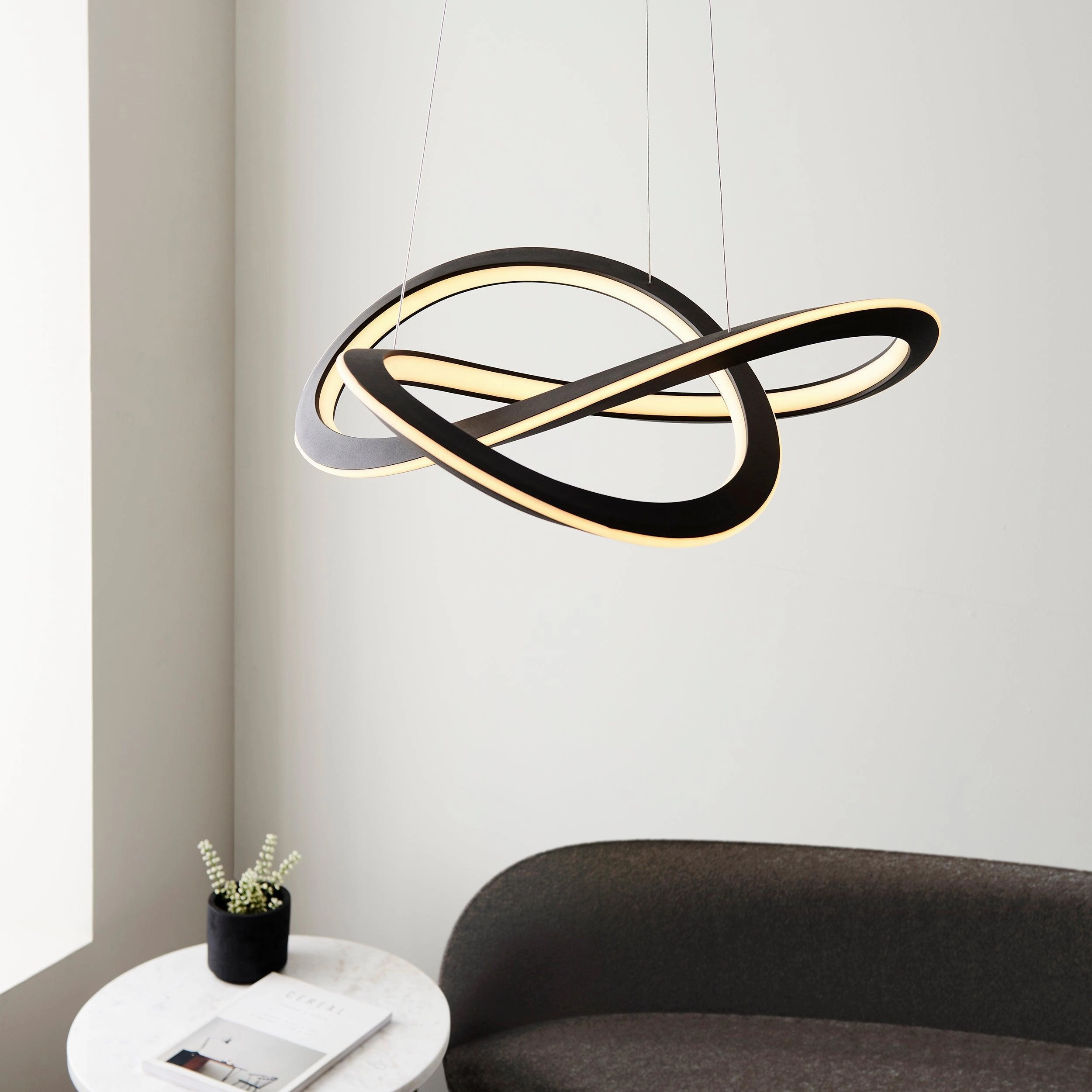 Espina Large Modern Black LED Ceiling Pendant Light minimalist ceiling light