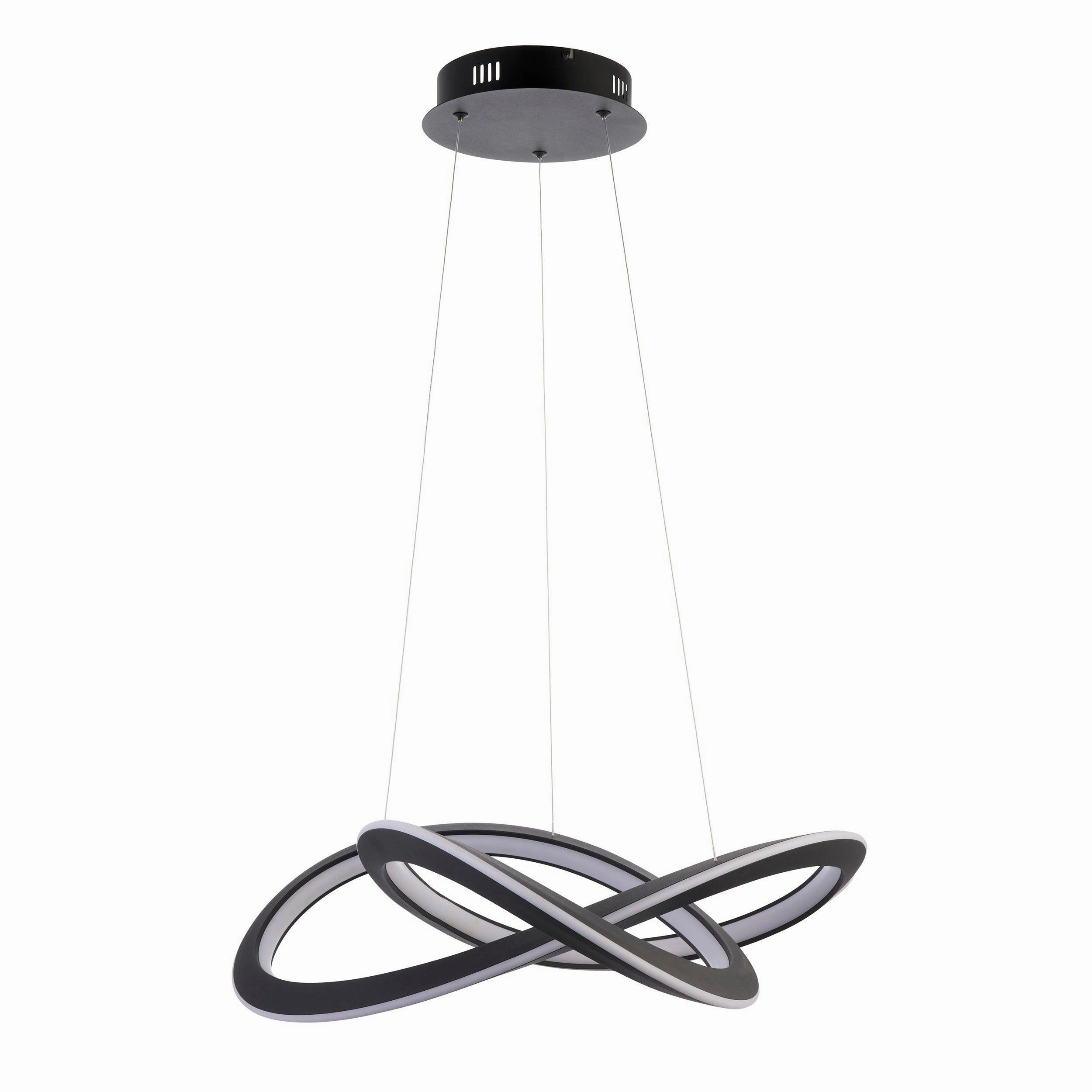 Espina Large Modern Black LED Ceiling Pendant Light