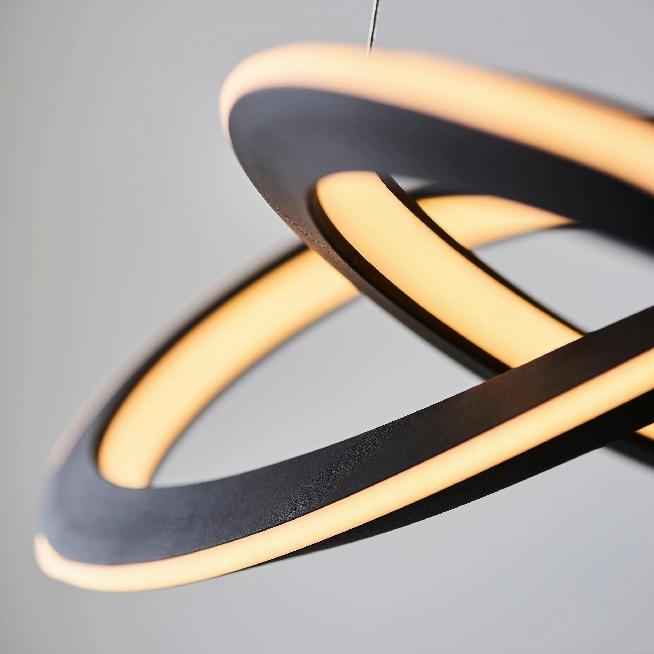 Espina Large Modern Black LED Ceiling Pendant Light