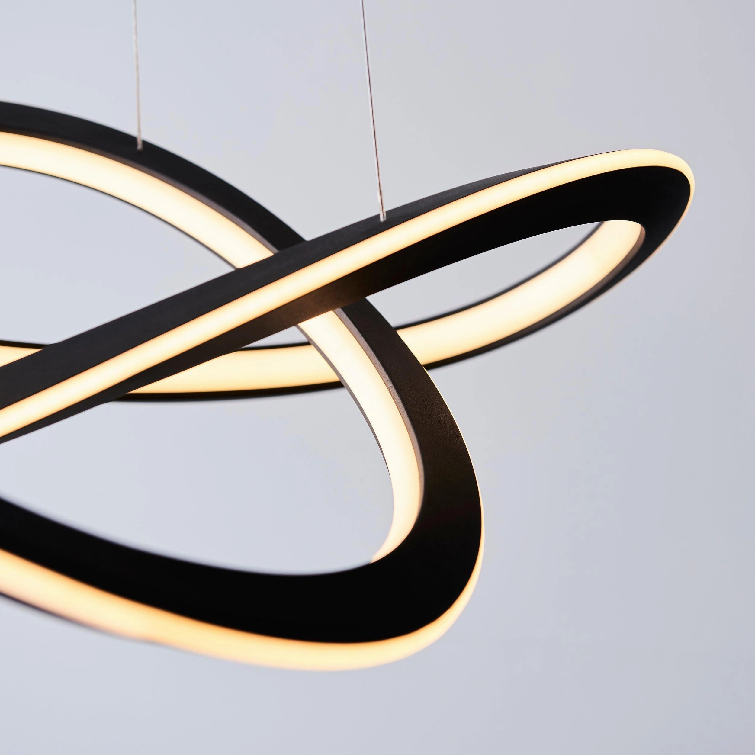 Espina Large Modern Black LED Ceiling Pendant Light