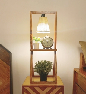 Euphoria Brown Wooden Table Lamp with Beige Fabric Lampshade (BULB NOT INCLUDED) Louis Poulsen chandelier