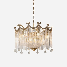 Evangeline Crystal Chandelier modern modeling table light