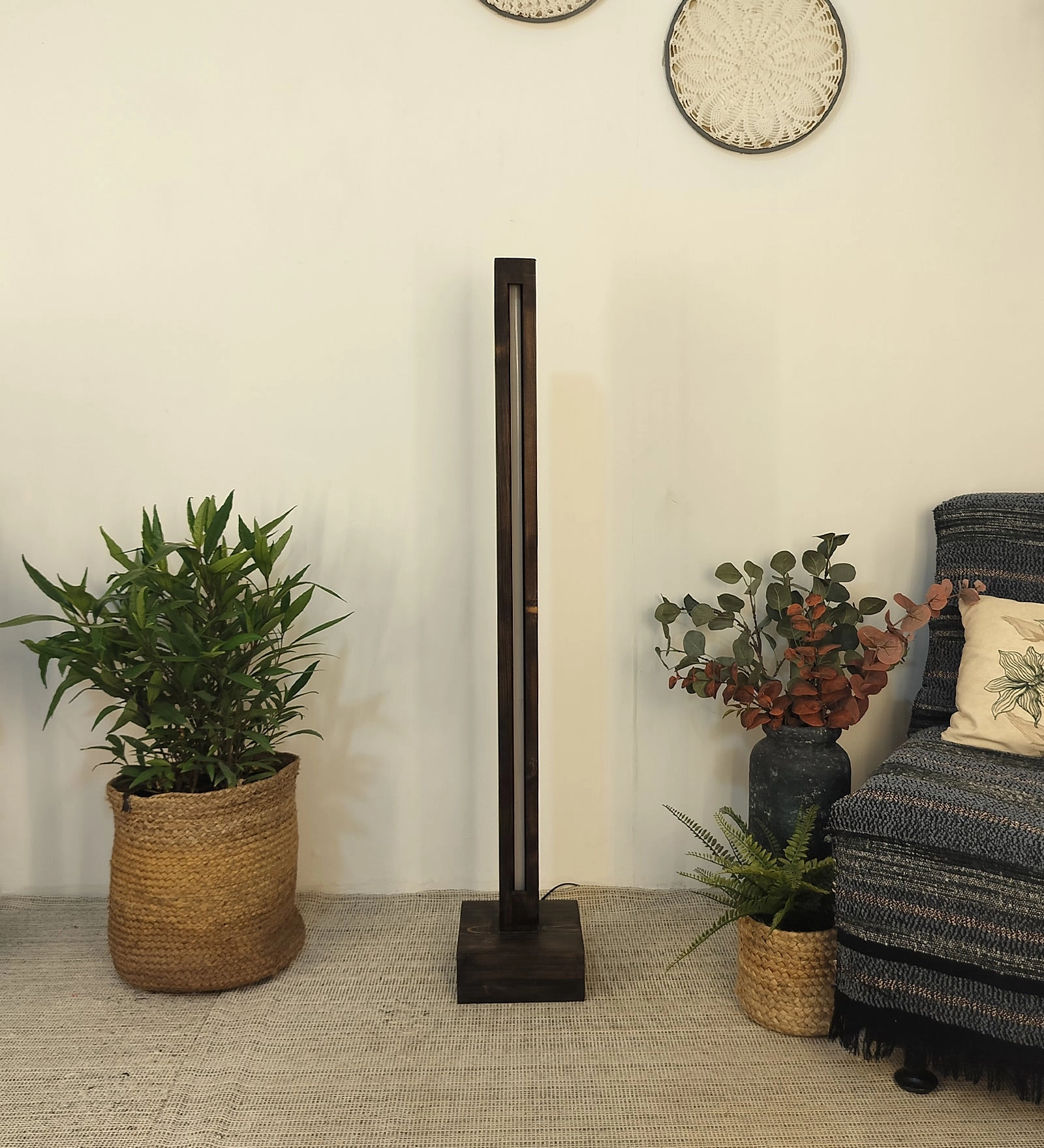 Excalibur LED Wooden Floor Lamp With Brown Base (BULB NOT INCLUDED) garden LED light