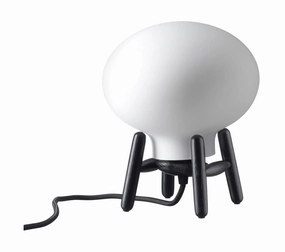 Fdb Mbler U6 Hiti Mini Table Lamp, Black Stained Oak/Opal Glass/Black Cable designer outdoor lamp