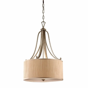Feiss Abbey 3 Light Silver Pendant Ceiling Light minimalist ceiling light