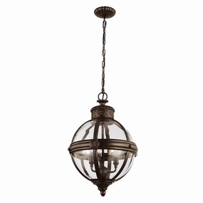 Feiss Adams Bronze Ceiling Lantern - 3 Light modern ceiling lamp