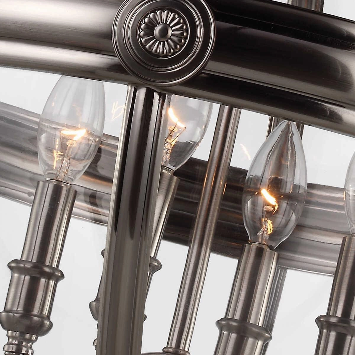Feiss Adams Nickel Ceiling Lantern - 4 Light