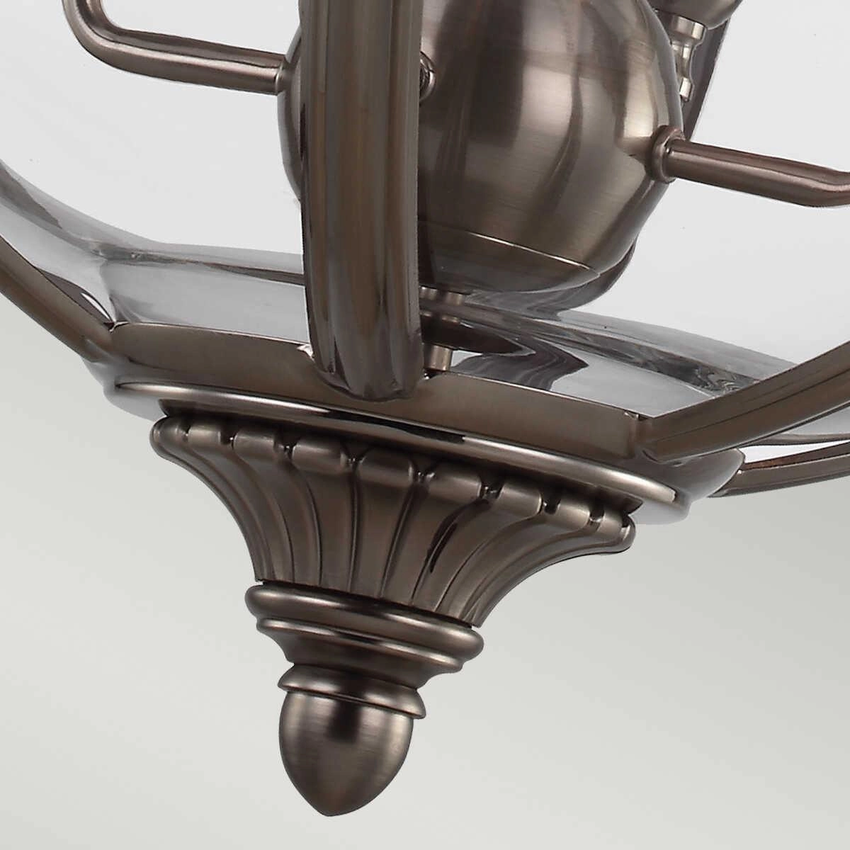 Feiss Adams Nickel Ceiling Lantern - 4 Light