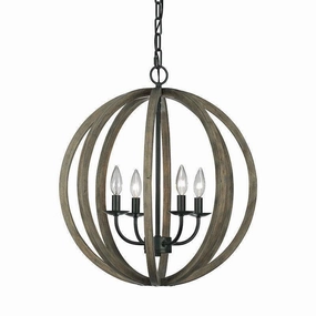 Feiss Allier Ceiling Lantern 4 Light Wood Finish modern ceiling lamp