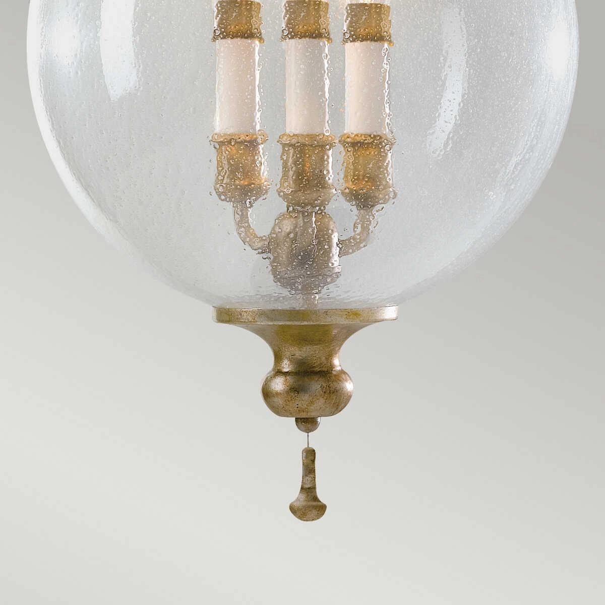 Feiss Argento Ceiling Lantern 1 Light Silver Finish