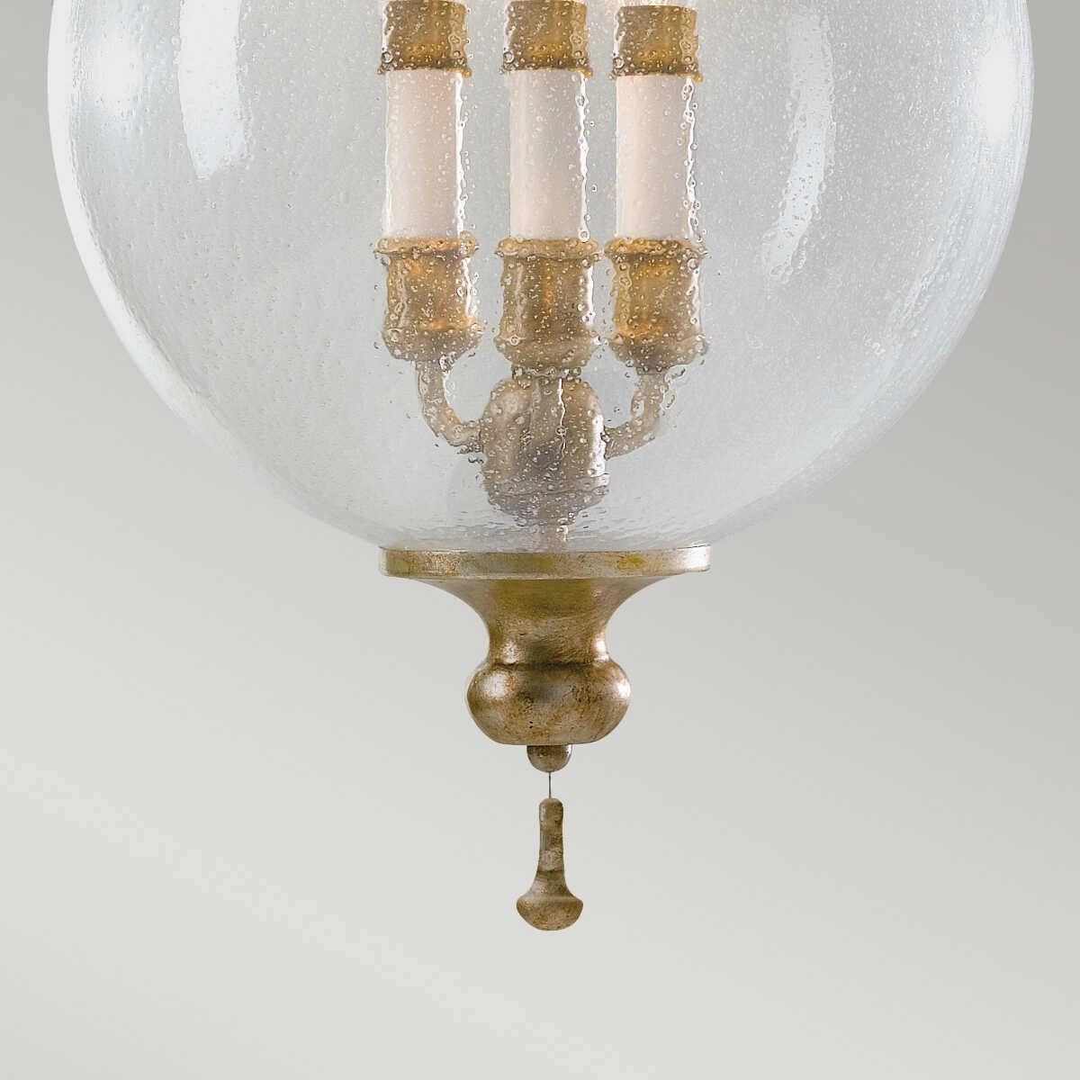 Feiss Argento Ceiling Lantern 1 Light Silver Finish