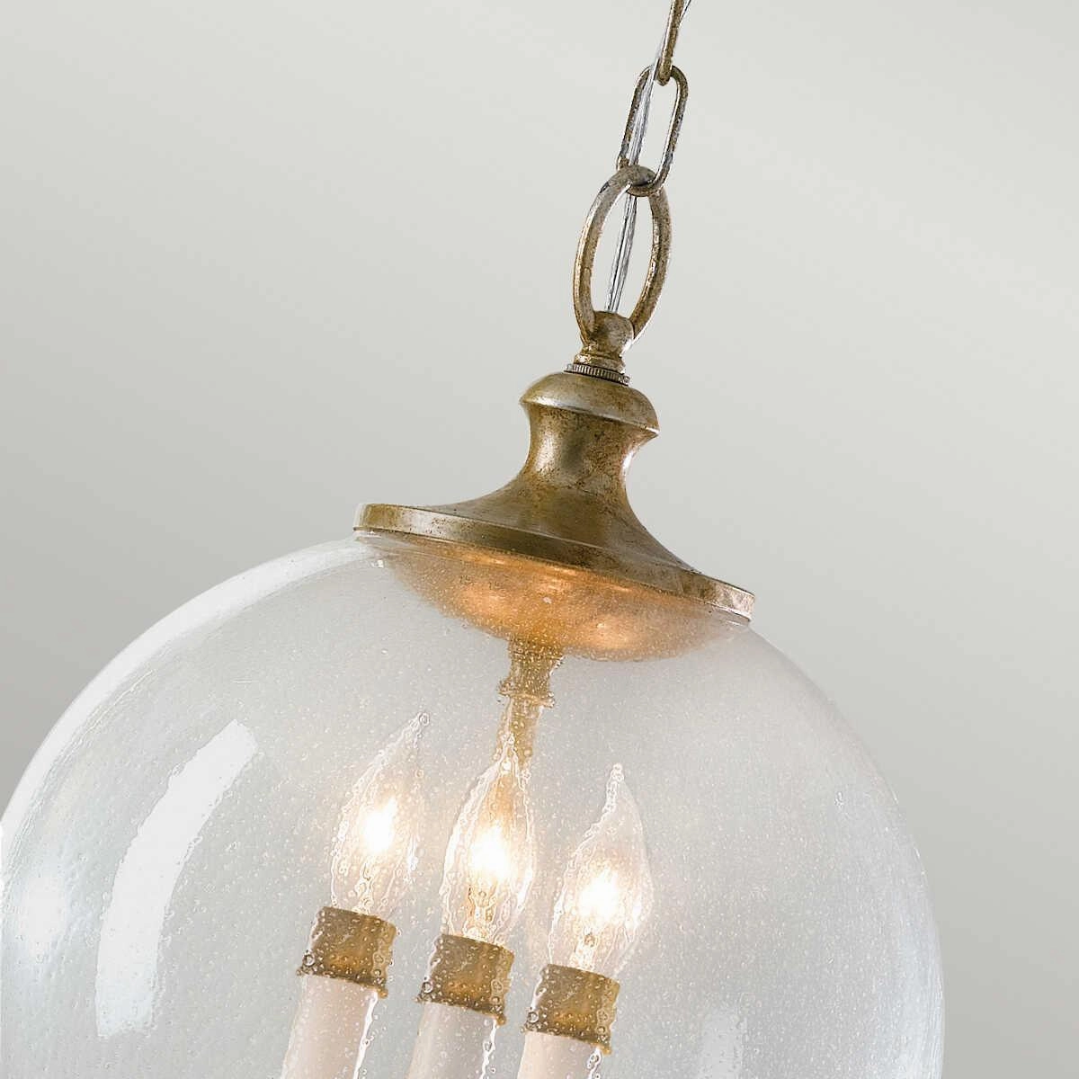 Feiss Argento Ceiling Lantern 1 Light Silver Finish