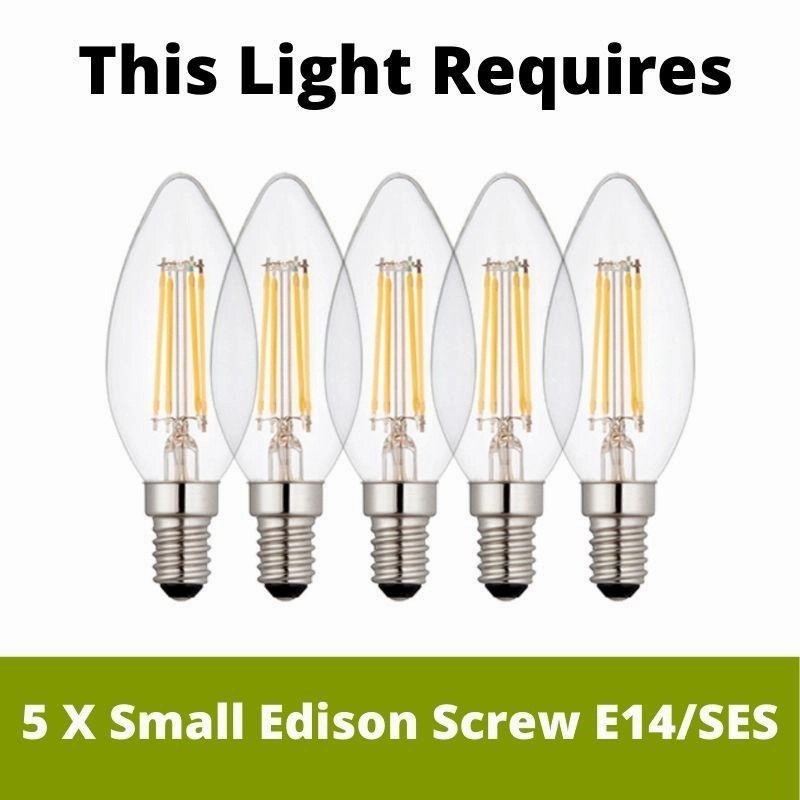Feiss Asher 5 Light White Pendant Ceiling Light