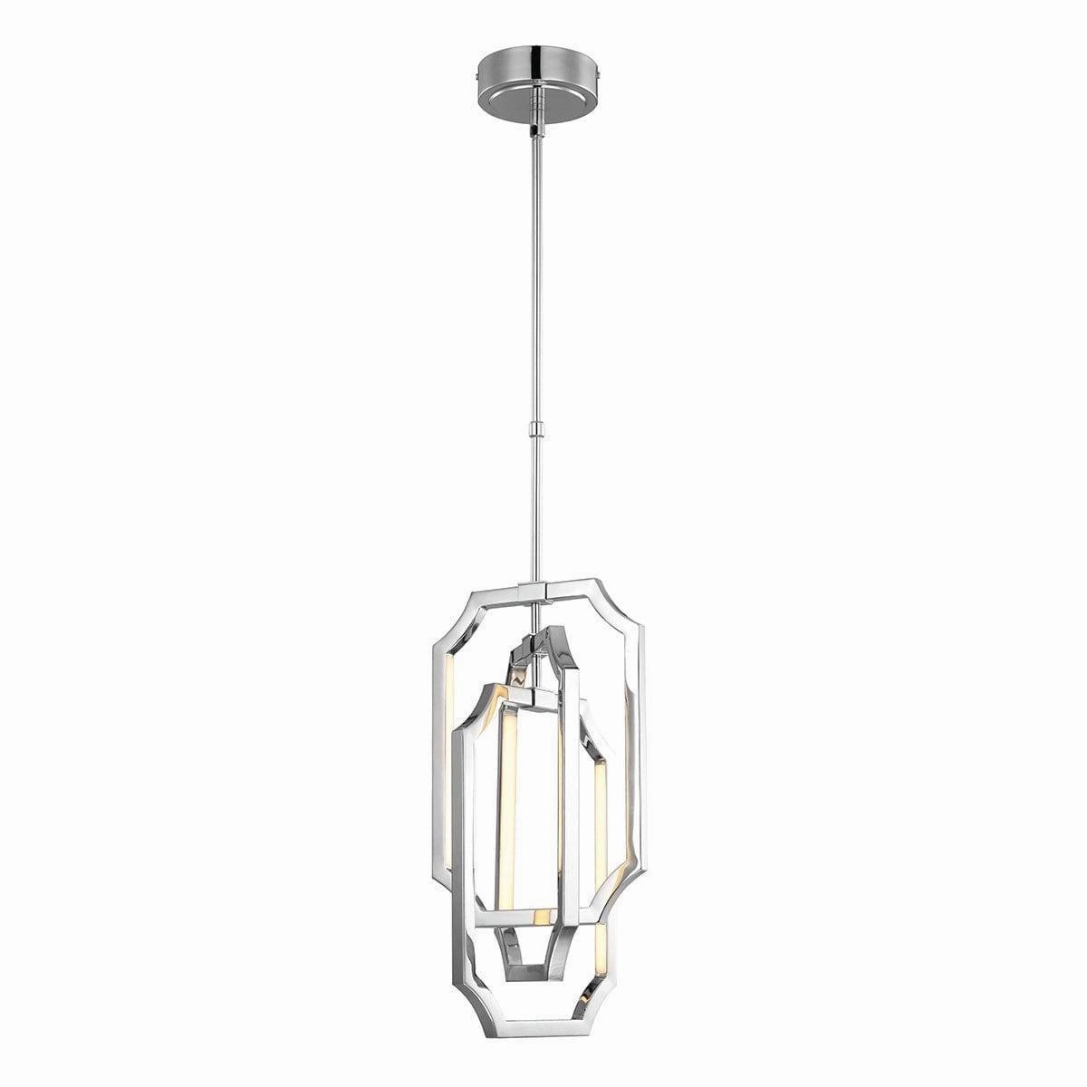 Feiss Audrie 6 Light Nickel LED Ceiling Pendant - Elstead Lighting minimalist ceiling light