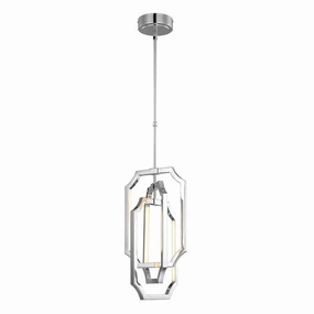 Feiss Audrie 6 Light Nickel LED Ceiling Pendant - Elstead Lighting minimalist ceiling light
