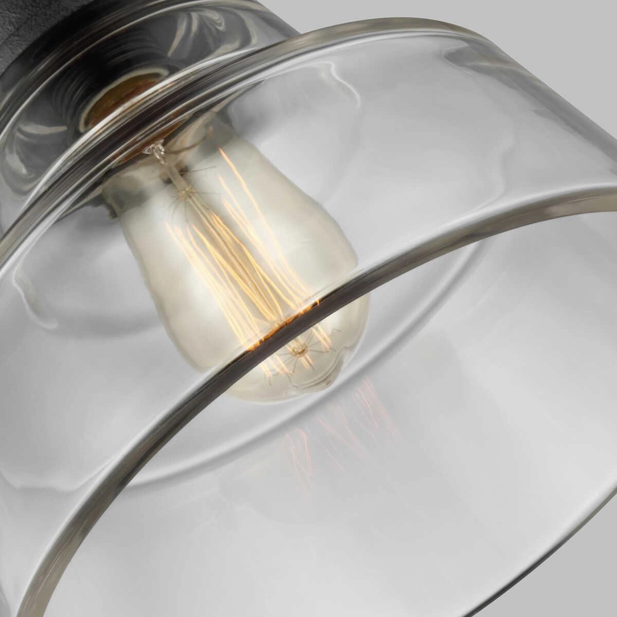 Feiss Baskin 1 Light Aged Brass & Zinc Ceiling Pendant - 26cm