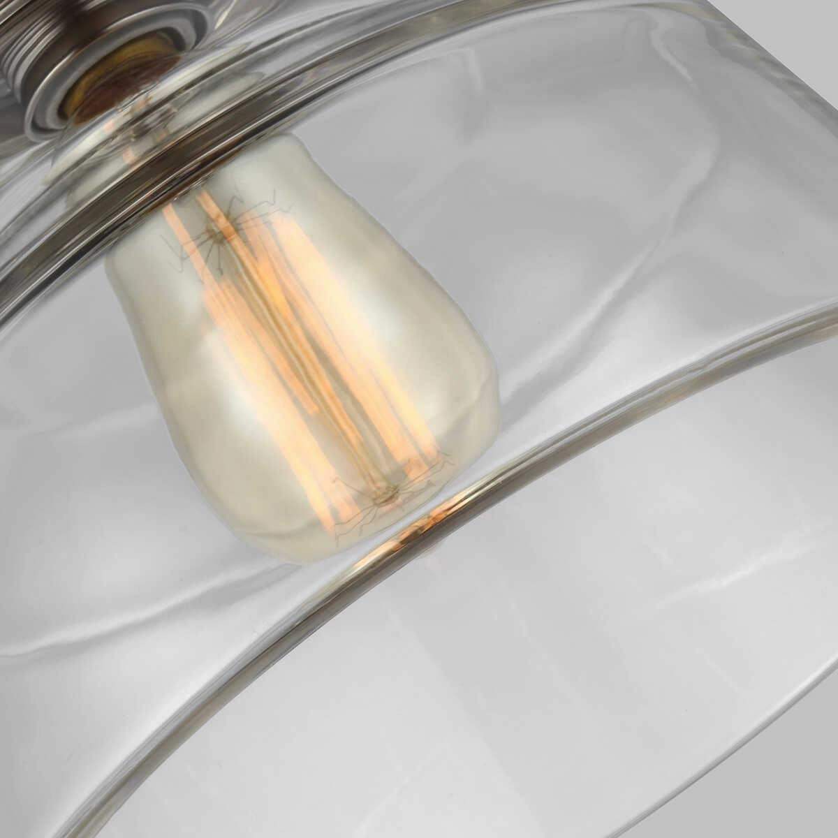 Feiss Baskin 1 Light Polished Nickel Ceiling Pendant