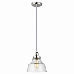 Feiss Baskin 1 Light Polished Nickel Ceiling Pendant minimalist ceiling light