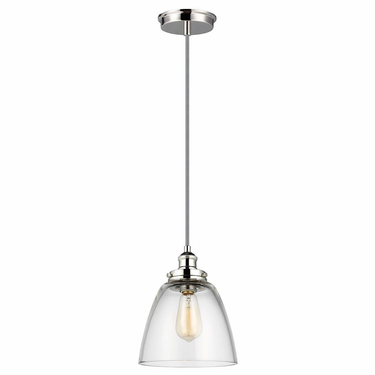 Feiss Baskin 1 Light Polished Nickel Ceiling Pendant Light modern ceiling lamp