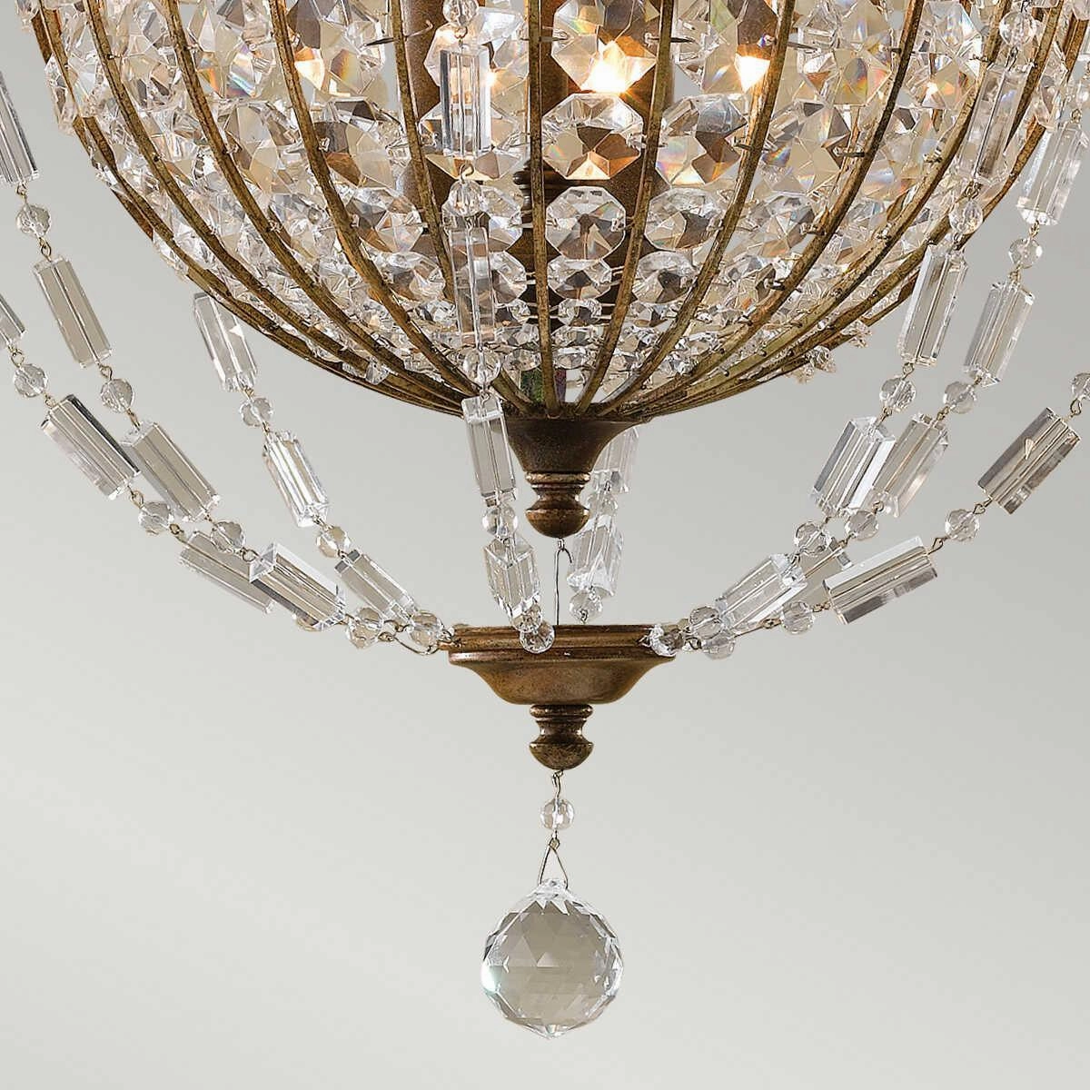 Feiss Bellini 3 Light Pendant Ceiling Light