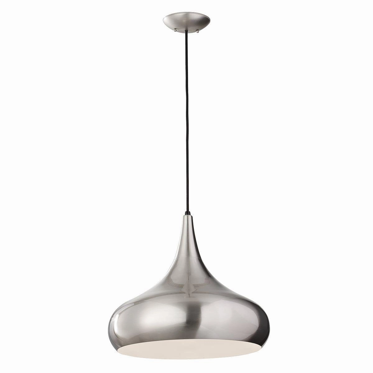 Feiss Beso 1 Light Large Brushed Steel Ceiling Pendant minimalist ceiling light