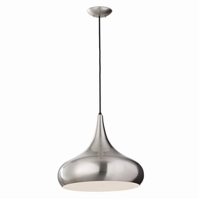 Feiss Beso 1 Light Large Brushed Steel Ceiling Pendant minimalist ceiling light