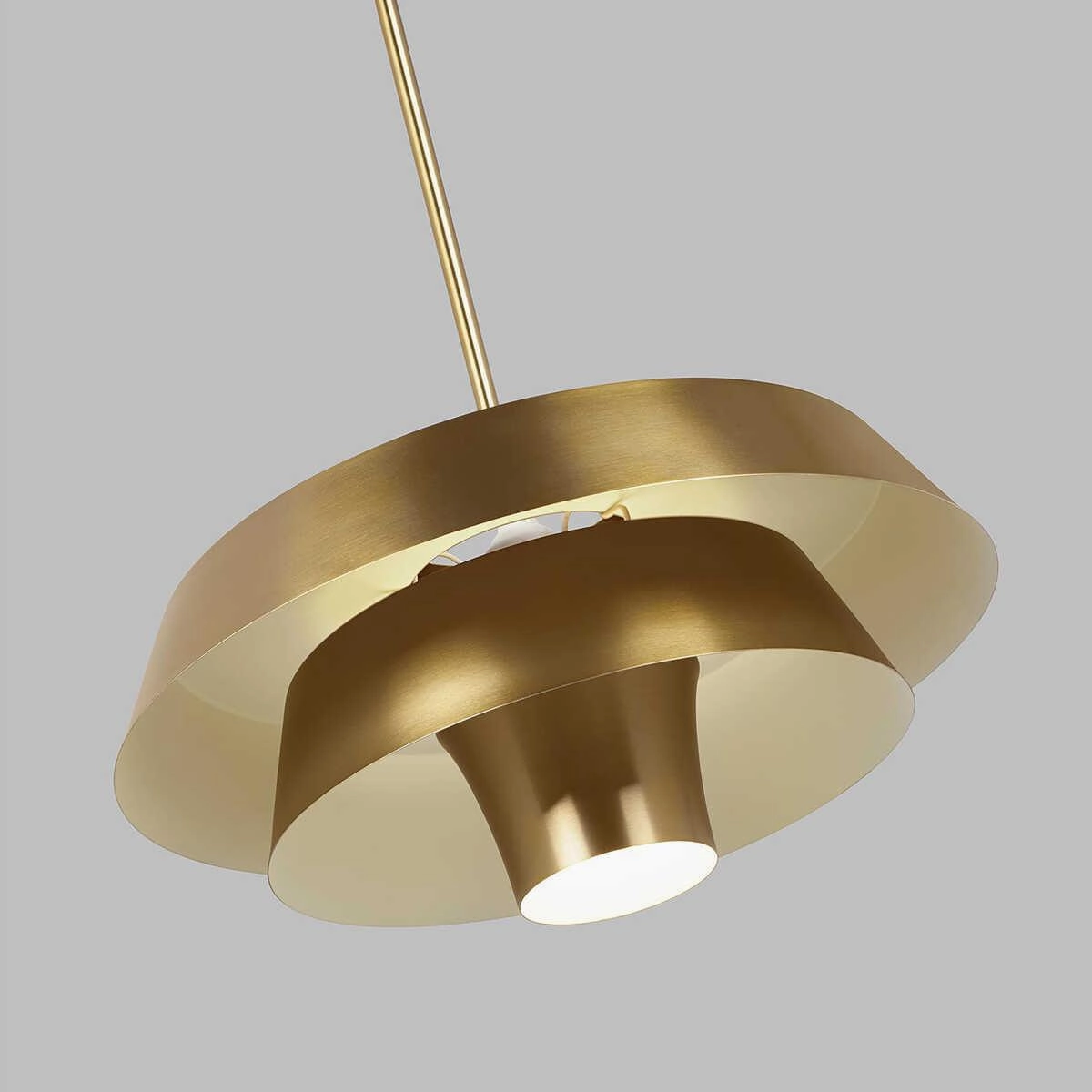 Feiss Brisbin 1 Light Burnished Brass Ceiling Pendant