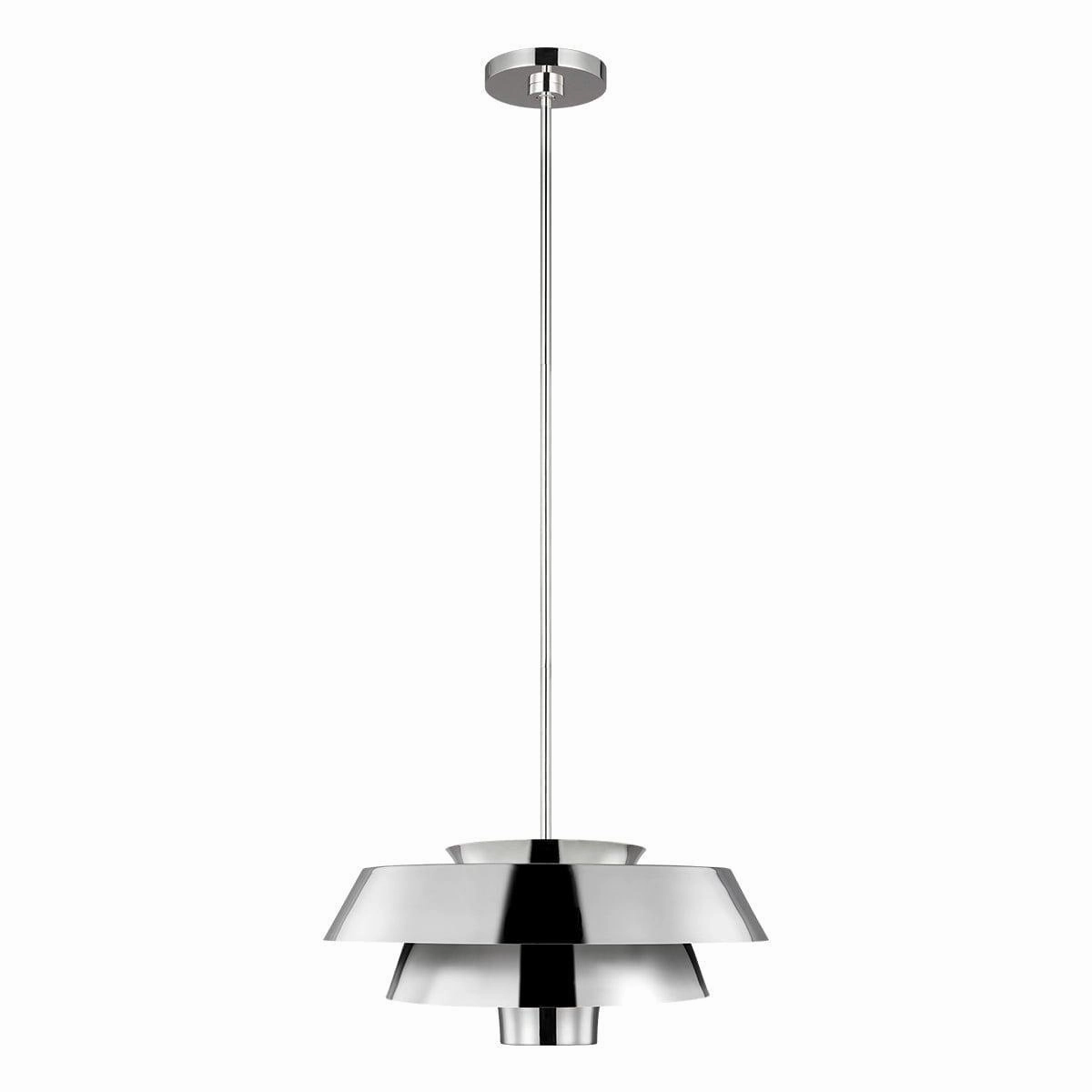 Feiss Brisbin 1 Light Polished Nickel Ceiling Pendant minimalist ceiling light