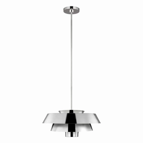 Feiss Brisbin 1 Light Polished Nickel Ceiling Pendant minimalist ceiling light