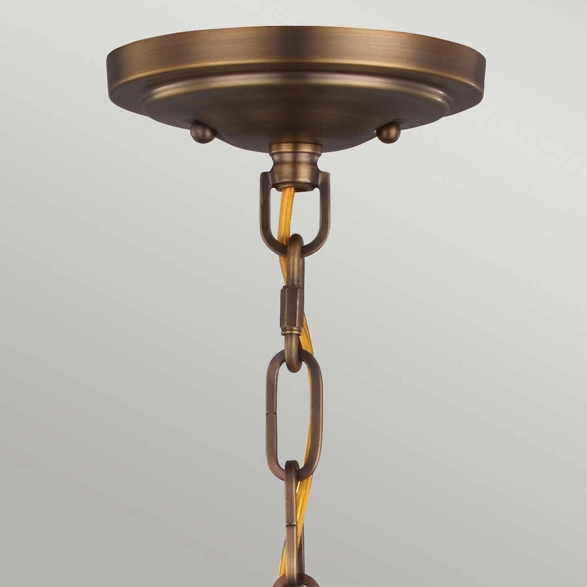 Feiss Cadence Mini Brass/Black Pendant Ceiling Light