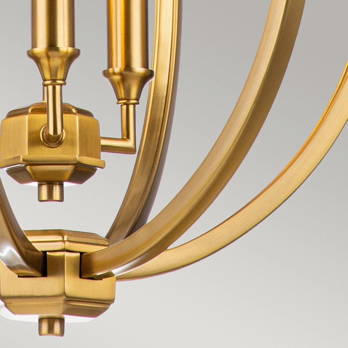 Feiss Corinne 3 Light Medium Brass Pendant